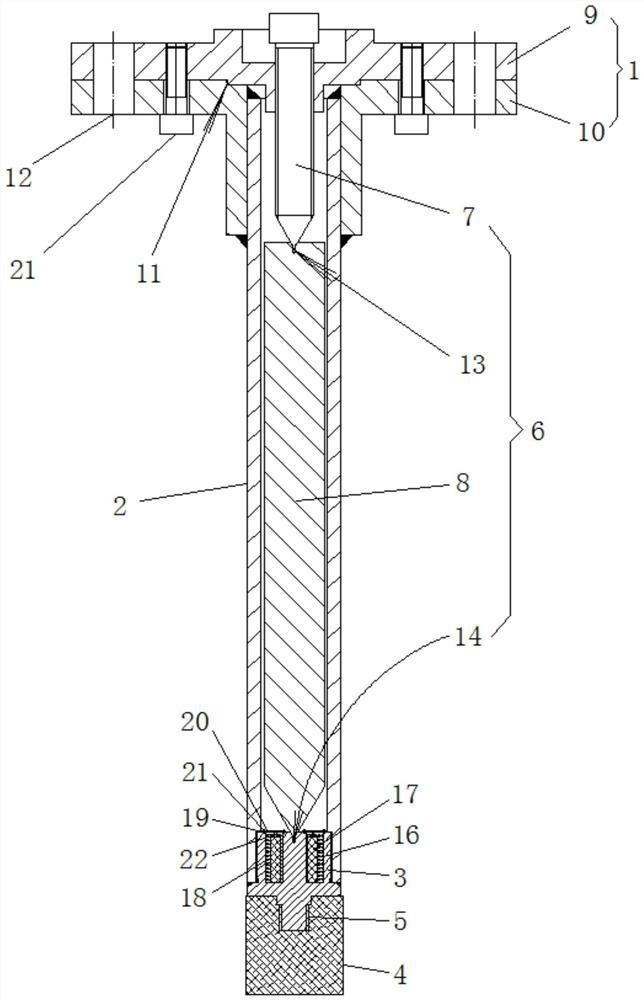 Vibration reduction type electrode tool for mold machining and vibration reduction method