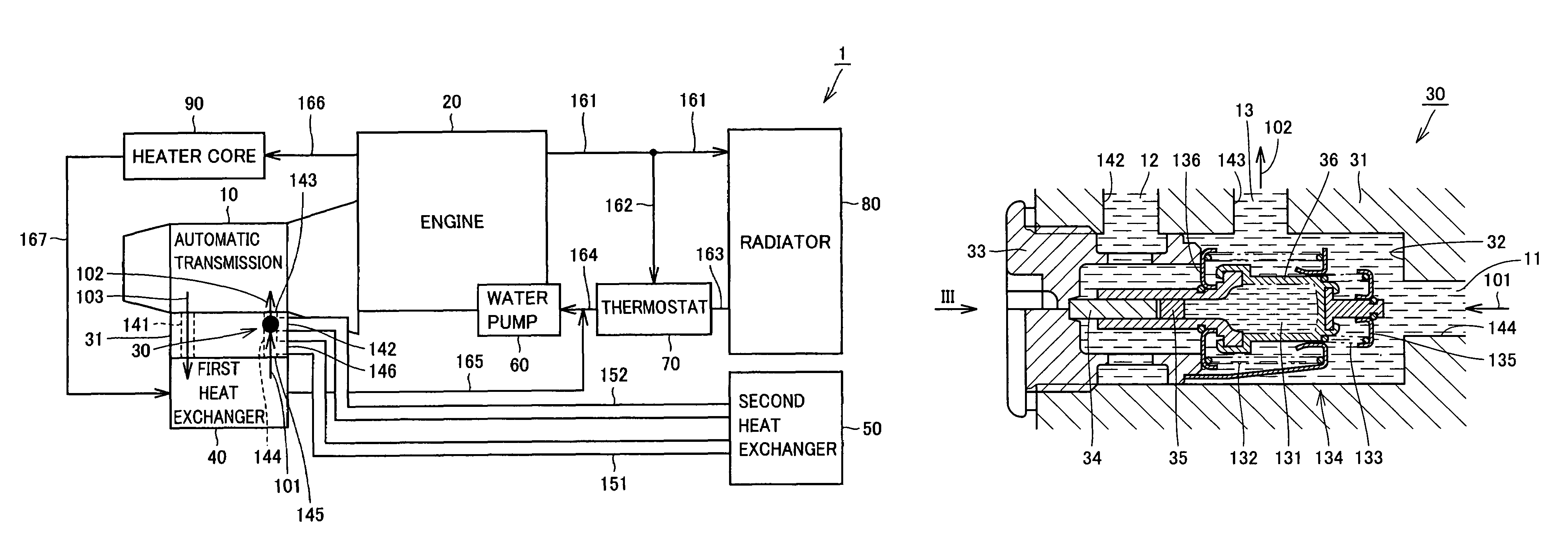 Heat exchanger structure of automatic transmission