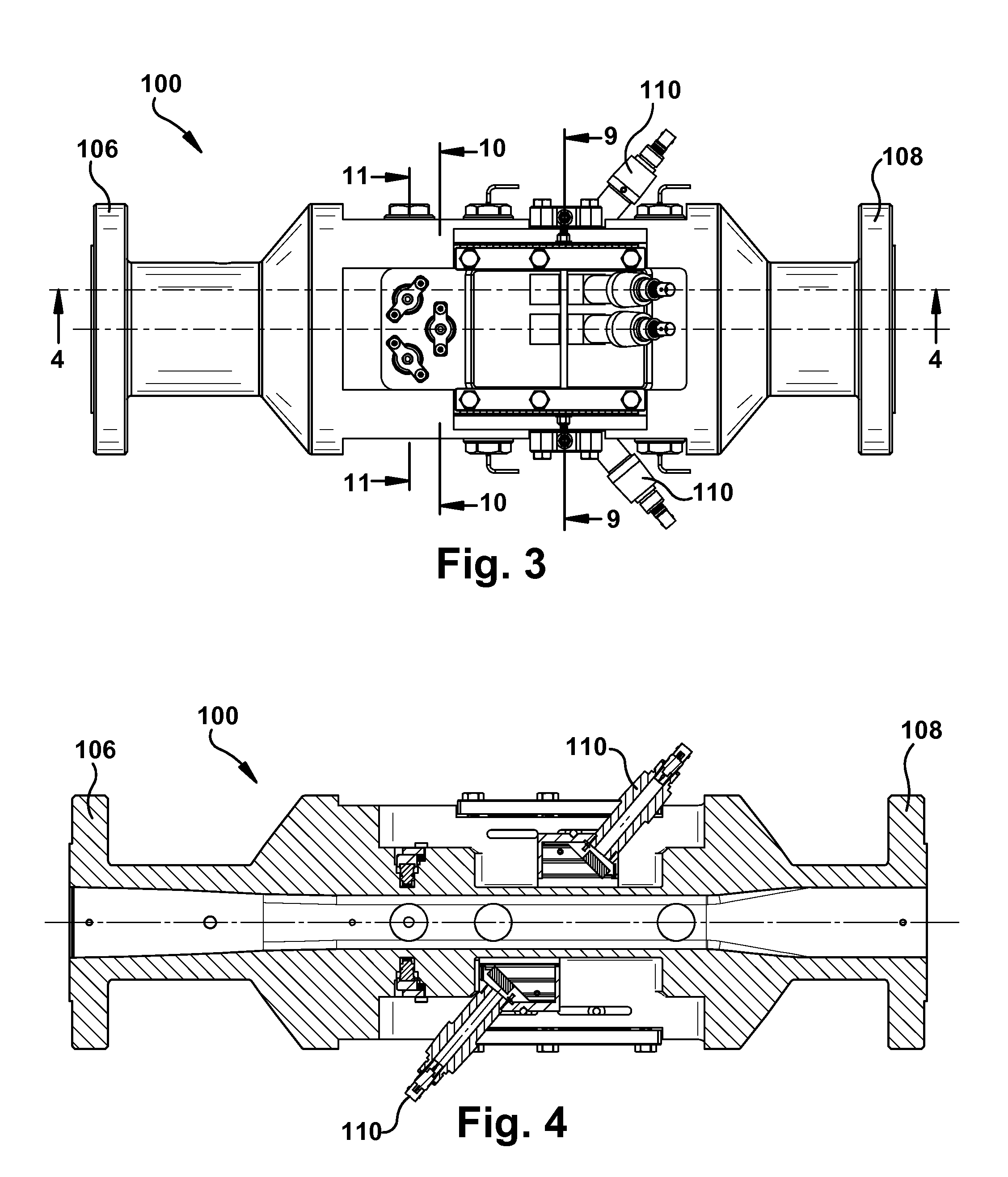 Flowmeter with a flow conditioner formed by a protrusion having restriction provided upstream of the measurement section