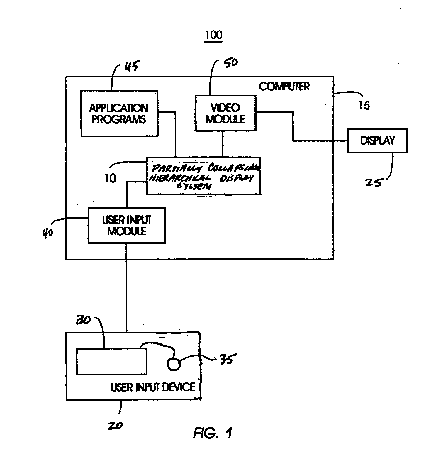 System and method for partially collapsing a hierarchical structure for information navigation