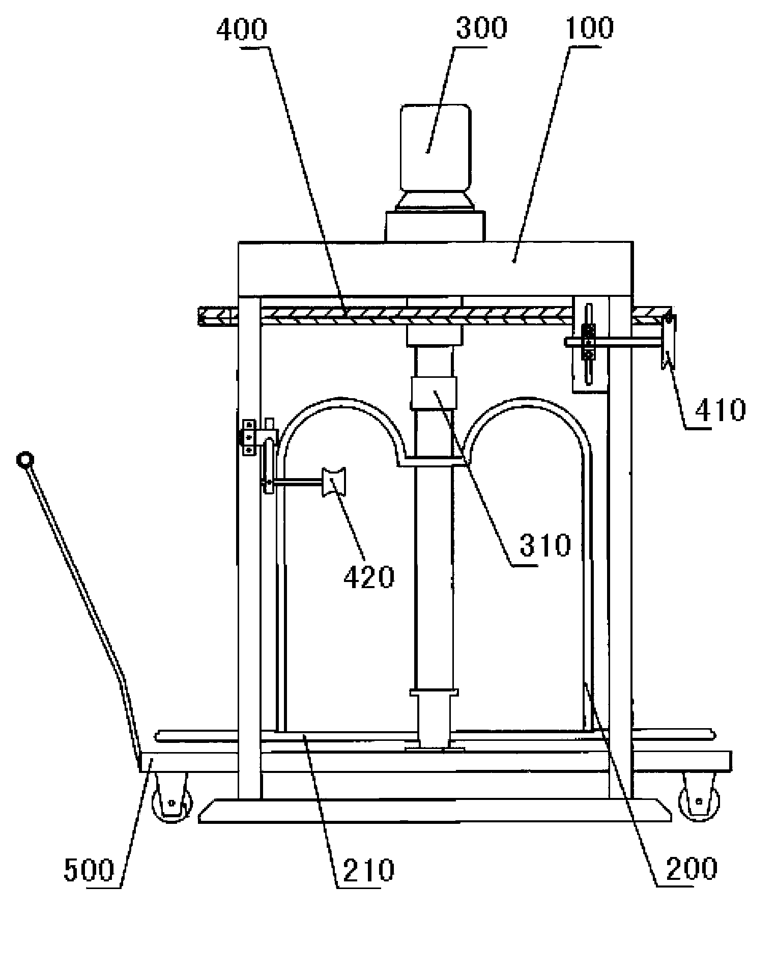 Vertical type winding machine for metal wires