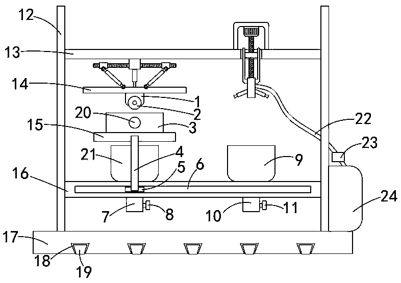 Convenient-to-clean splashing-prevention bone sawing device for orthopedics