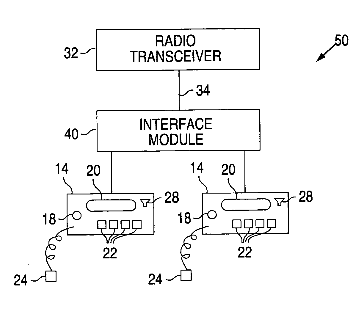 Method and apparatus for enabling dual control head operation of a mobile radio transceiver