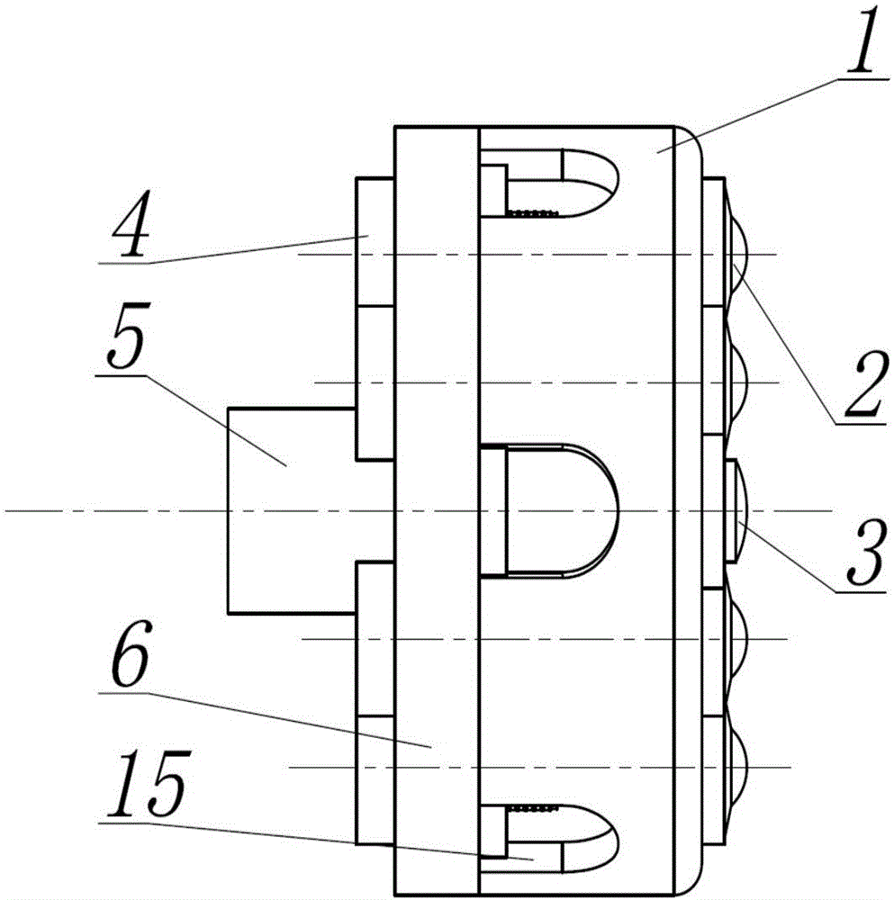 Pneumatic type variable-rigidity flexible mirror-image milling supporting head for measuring thickness in real time