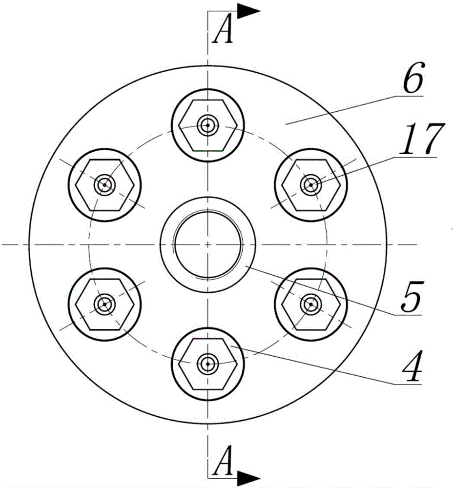 Pneumatic type variable-rigidity flexible mirror-image milling supporting head for measuring thickness in real time