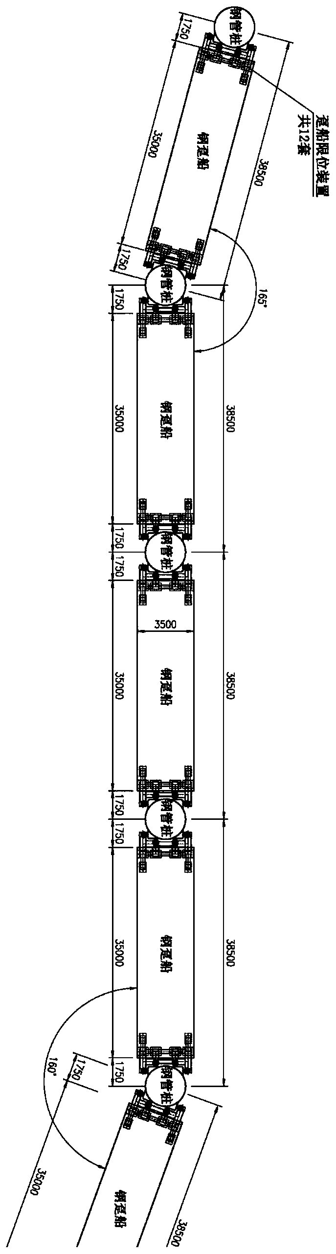 A floating navigation facility in deep water reservoir area based on multi-directional limit connection mechanism