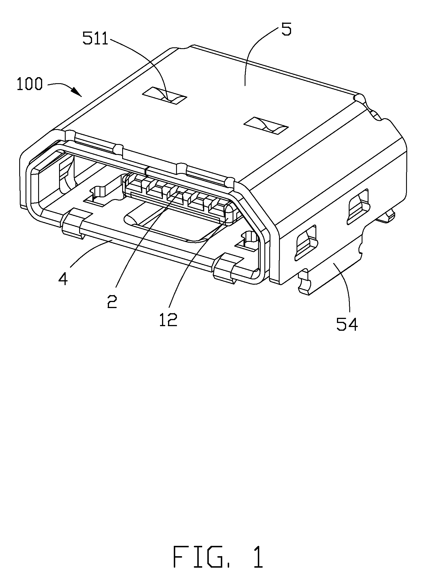 Electrical connector with a metal plate for preventing electromagnetic interference