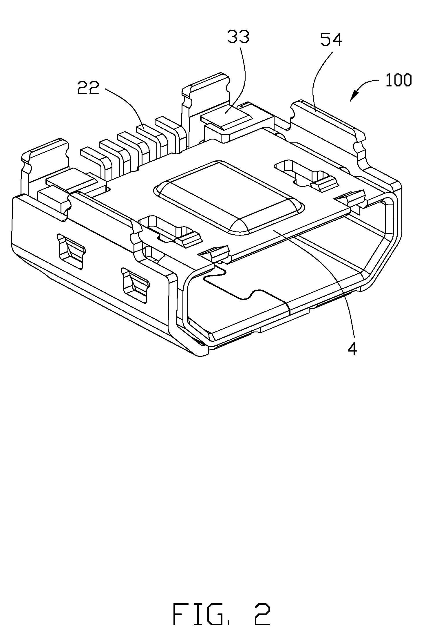 Electrical connector with a metal plate for preventing electromagnetic interference
