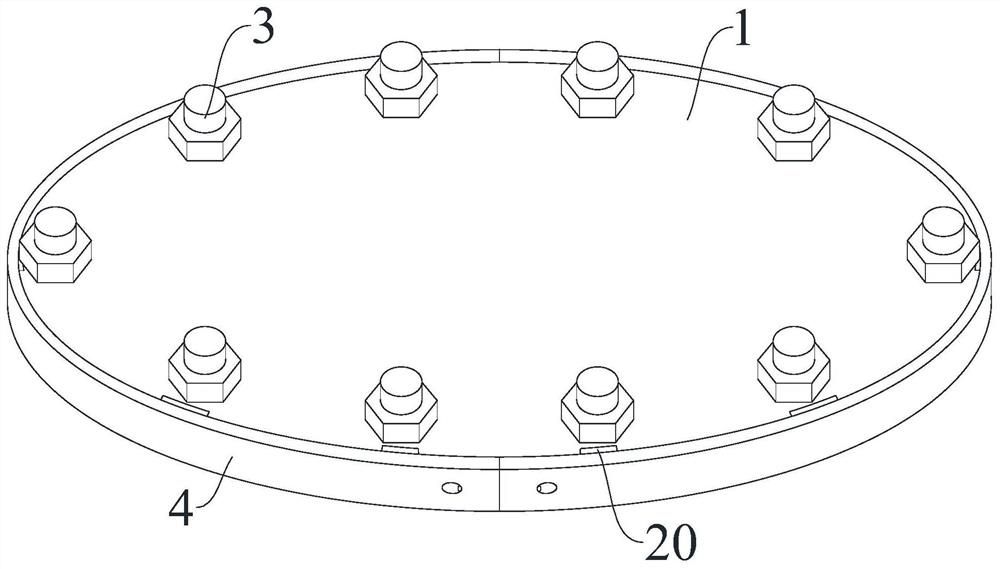 Structure-adjustable high-air-tightness stainless steel flange