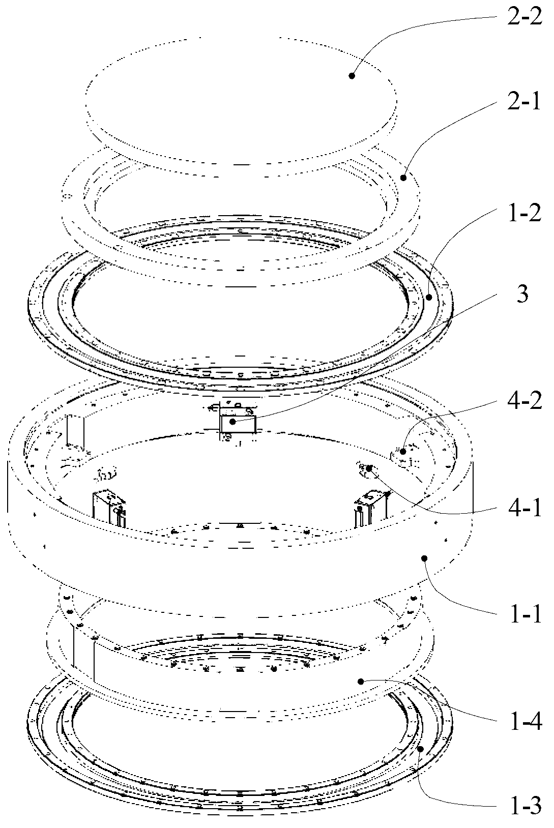 Axial vernier device for lens with flexible ring piece structure