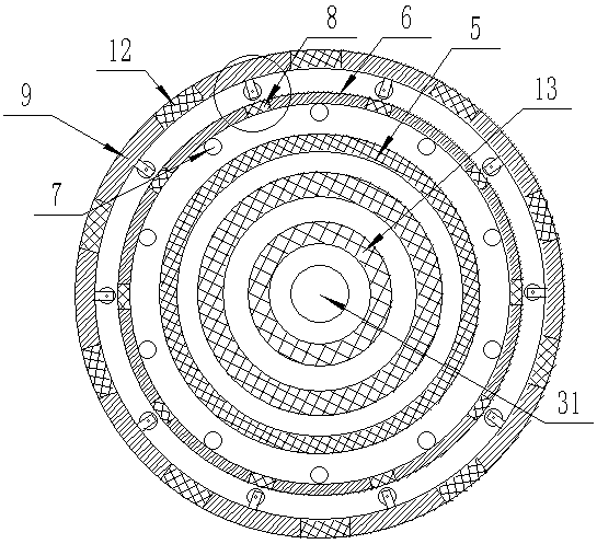 Energy-saving and environment-friendly sewage treatment device