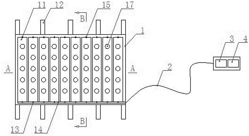 Inflatable type leg massaging device with inflating electromagnetic valves, deflating electromagnetic valves and magnets