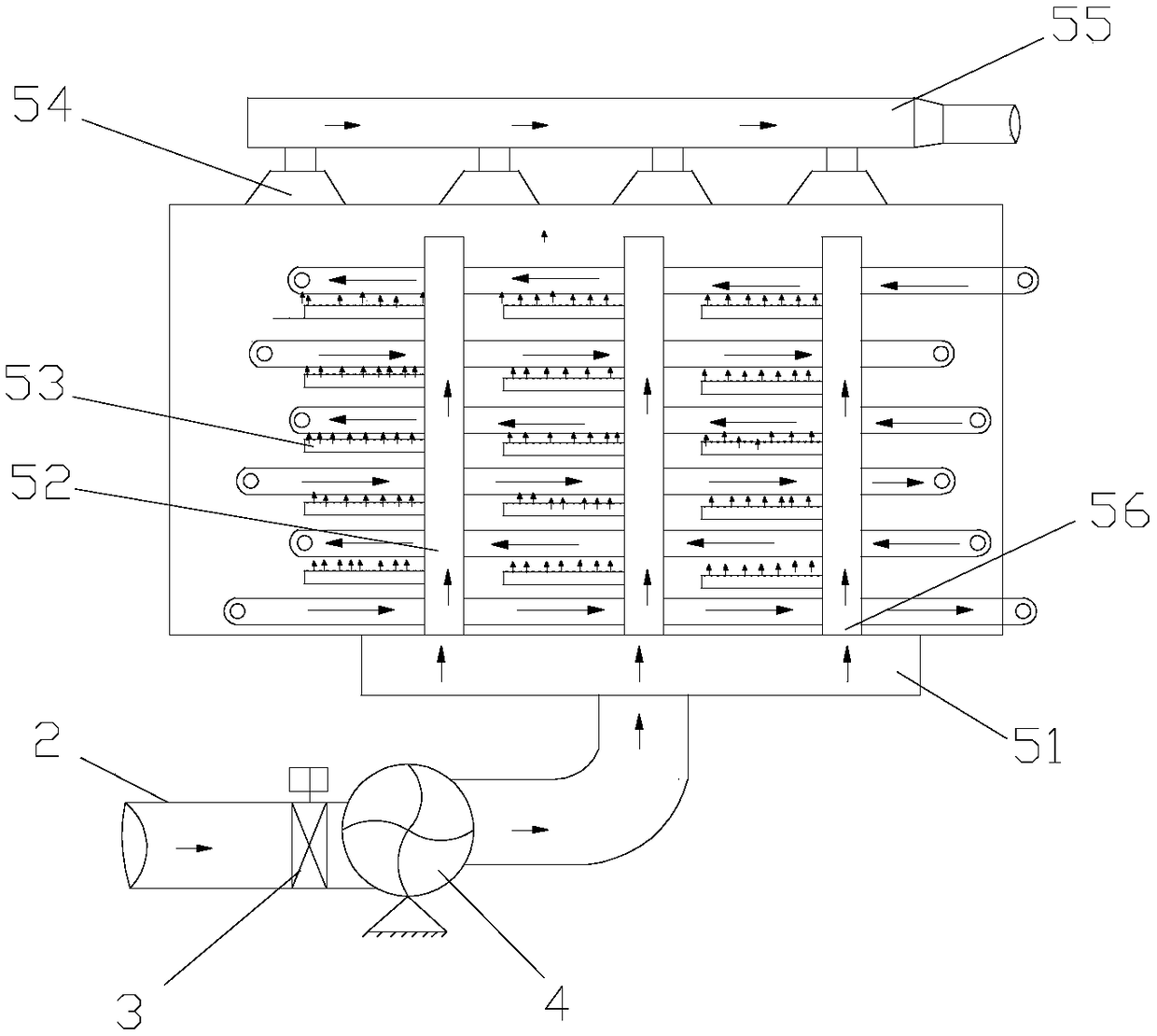 A coal-fired boiler flue gas secondary recovery oxygen control flame retardant system