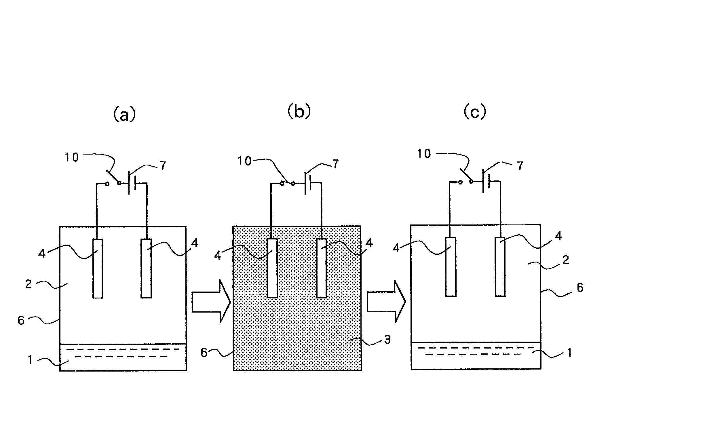 Electrochemical treating method such as electroplating and electrochemical reaction device therefor