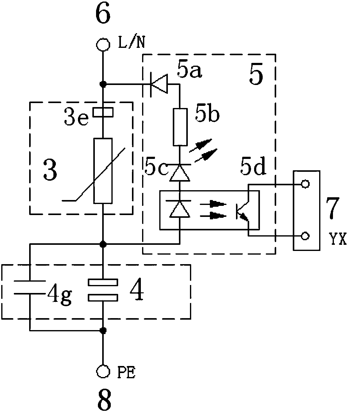 A maintenance-free charging pile power supply lightning protector