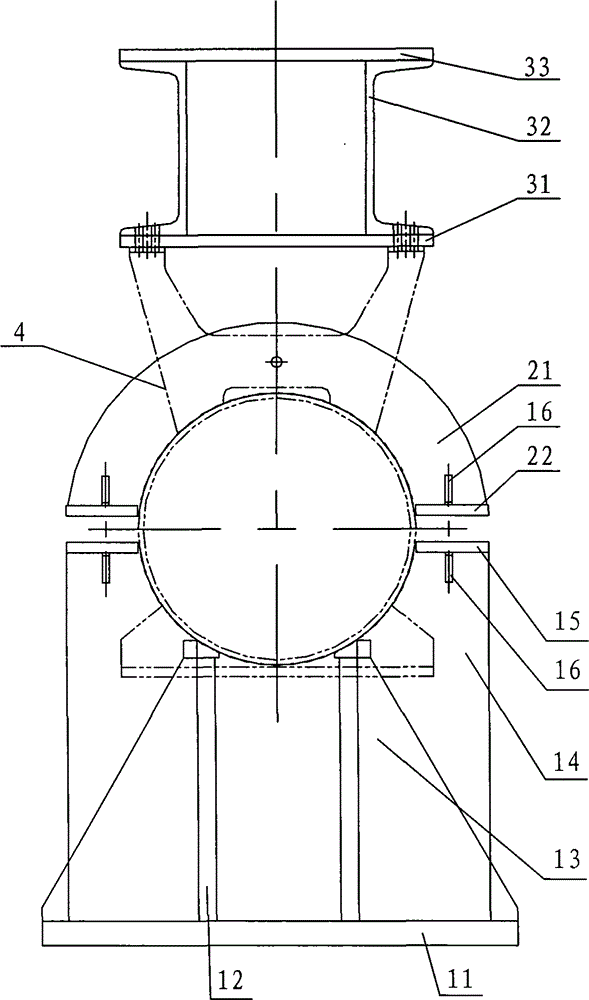 Assembly welding tooling for inner tube support plate of cryostat