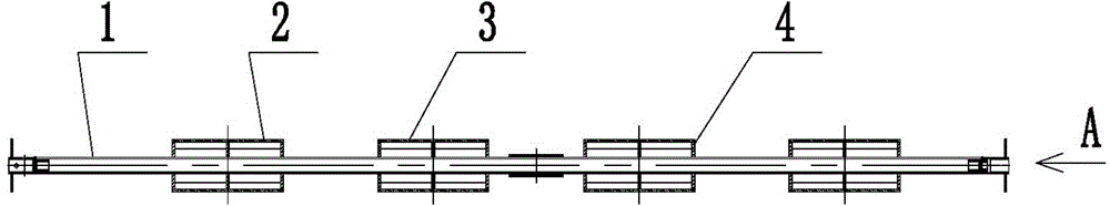 Rotary type flow-adjustable blanking valve structure and fluoride salt charging vehicle applying blanking valve