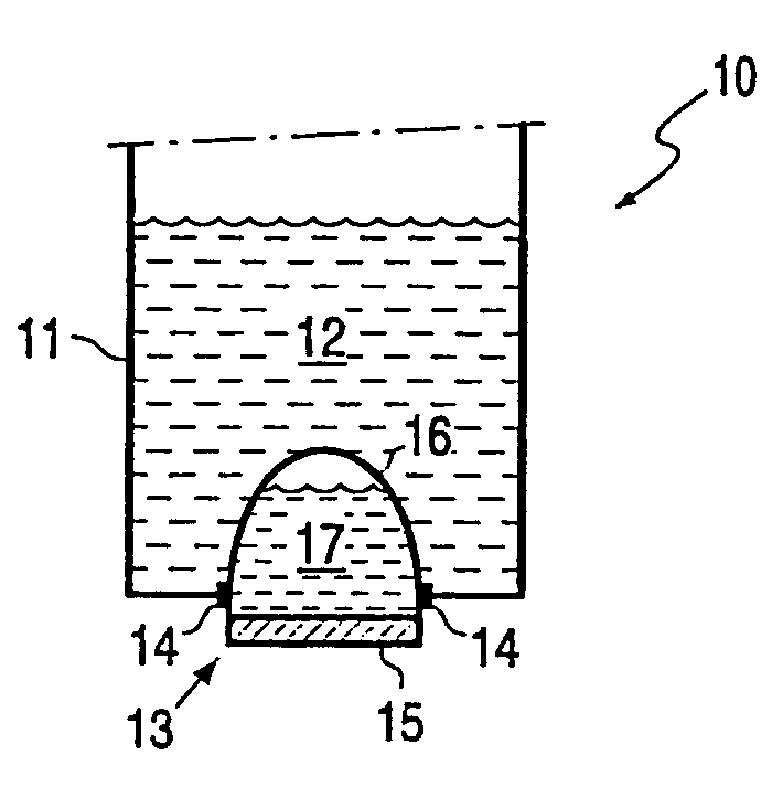 Device for heating liquids and assembly for use in such a device