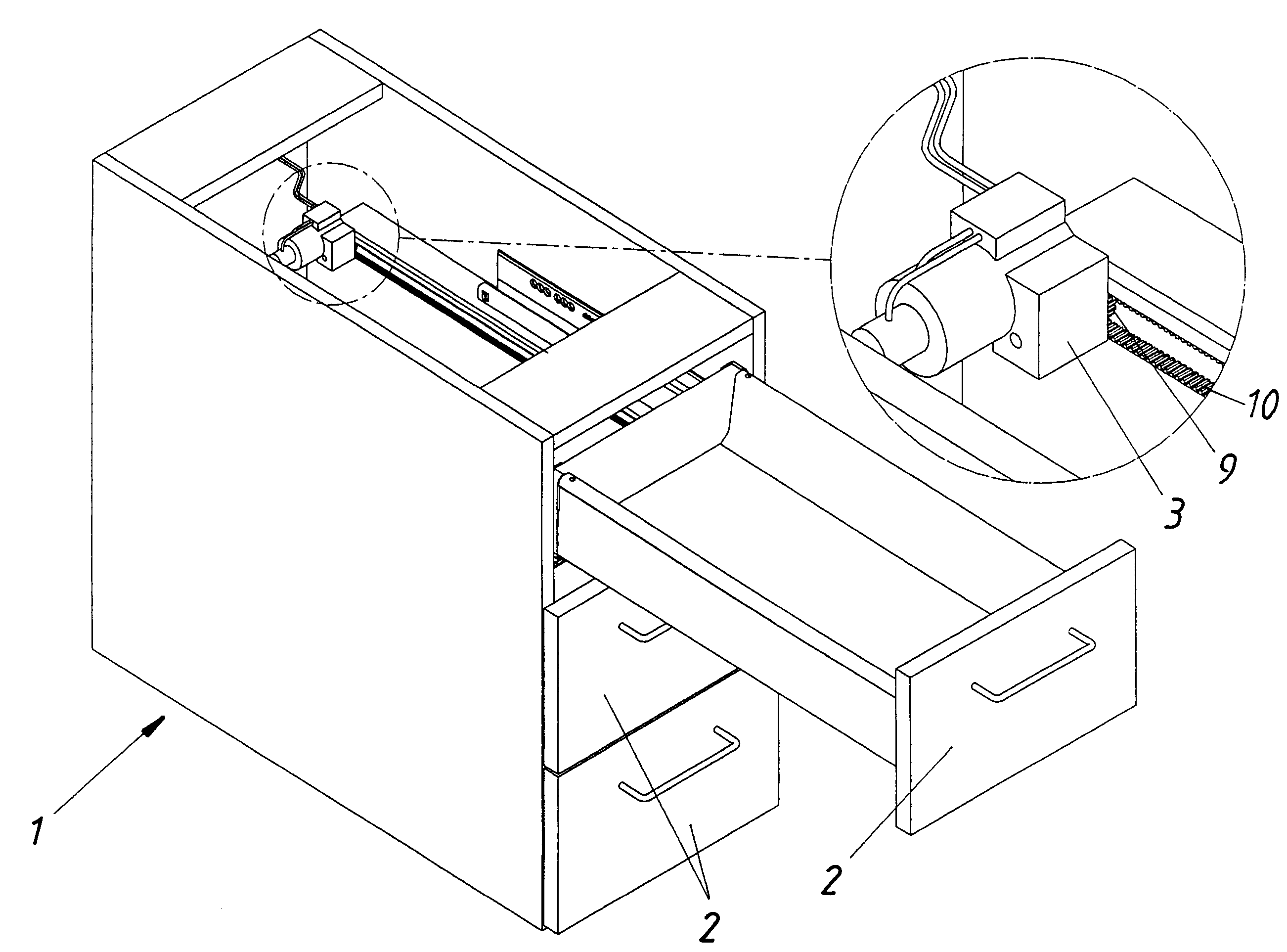 Procedure for driving a moveable part of an item of furniture