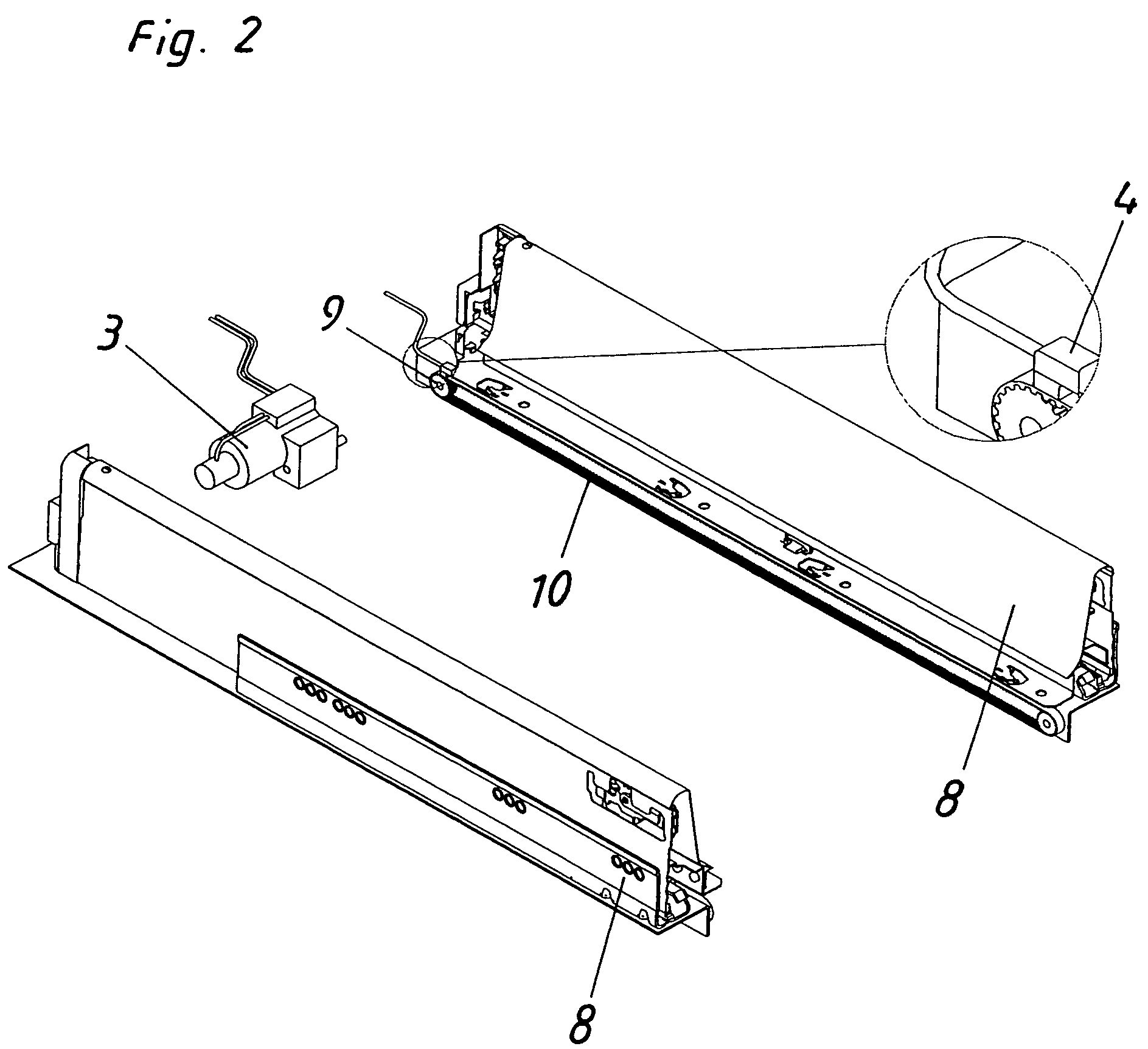 Procedure for driving a moveable part of an item of furniture