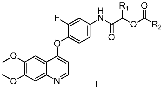 4-phenoxyquinoline and alpha-acyloxyamide compound and preparation method and application thereof