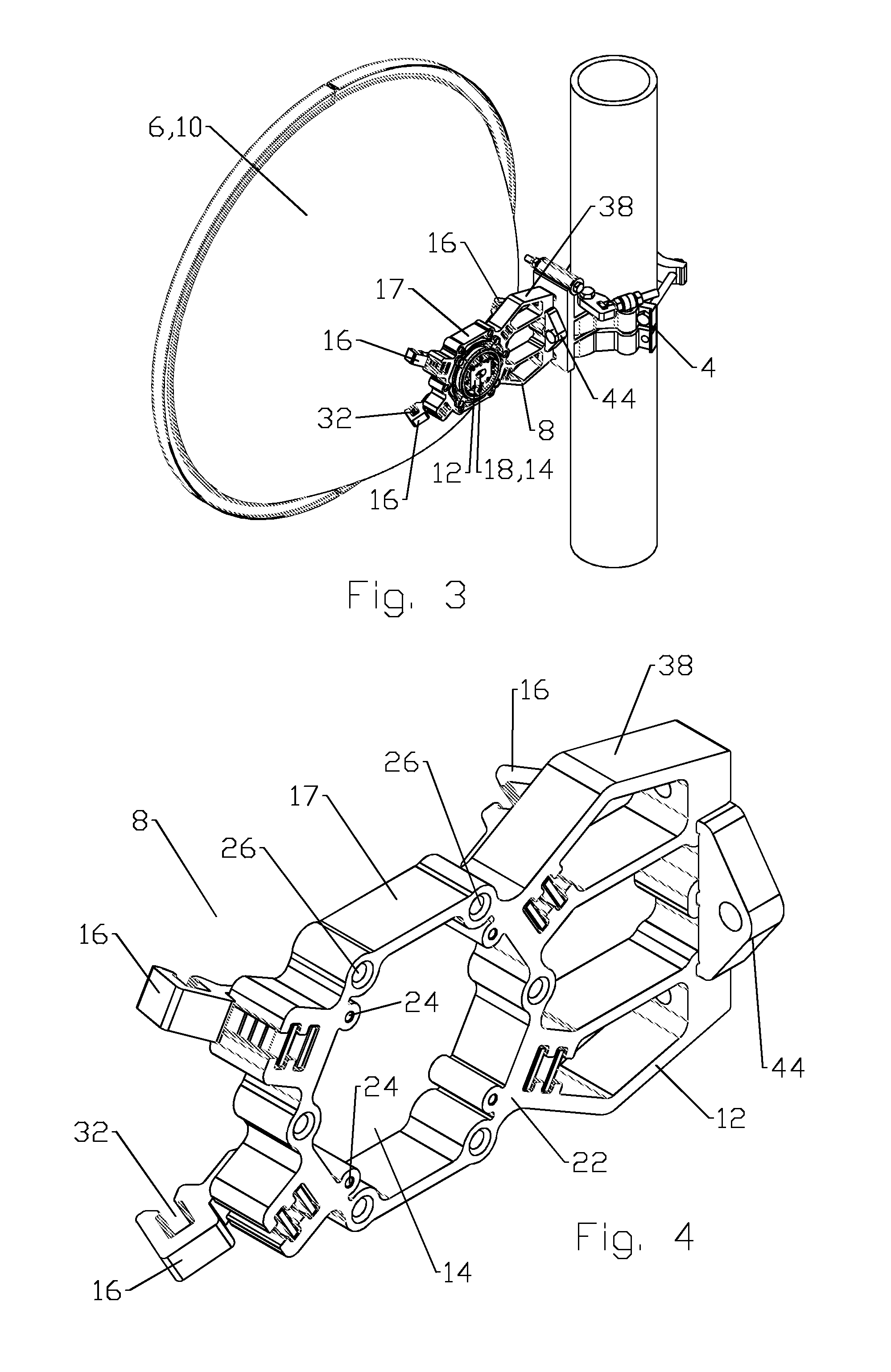 Mounting hub for antenna