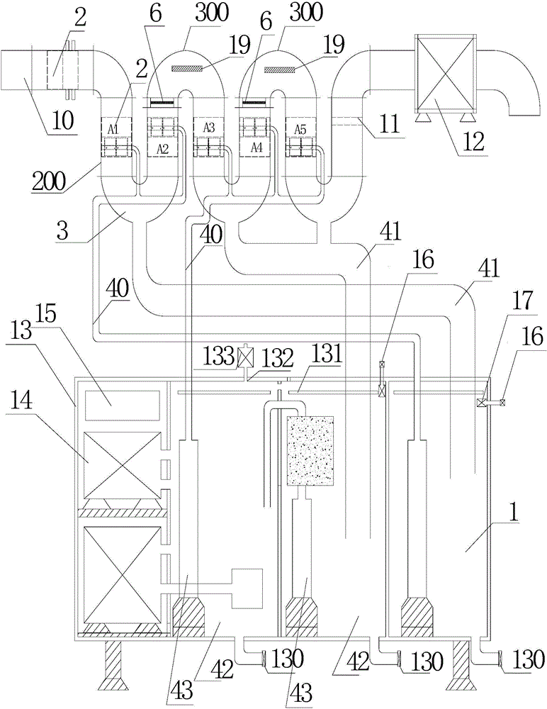 Impinging stream gas purification system