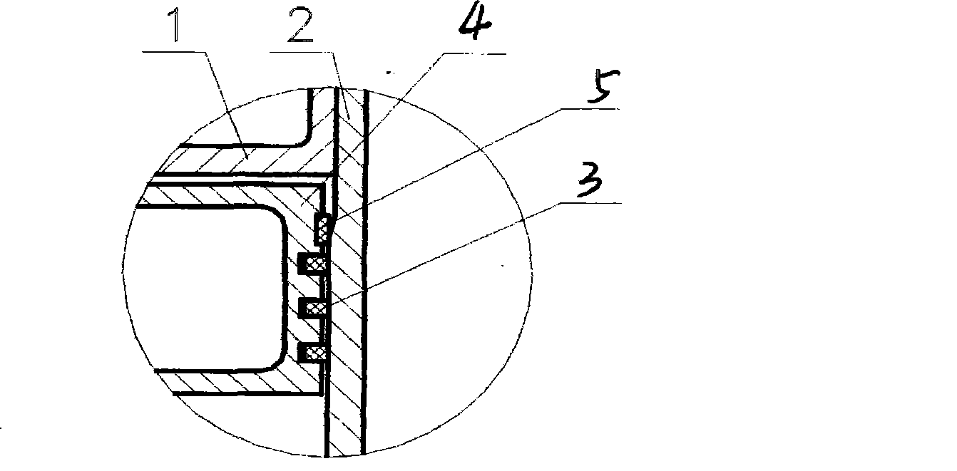 Piston sealing structure of vertical non-lubrication piston compressor