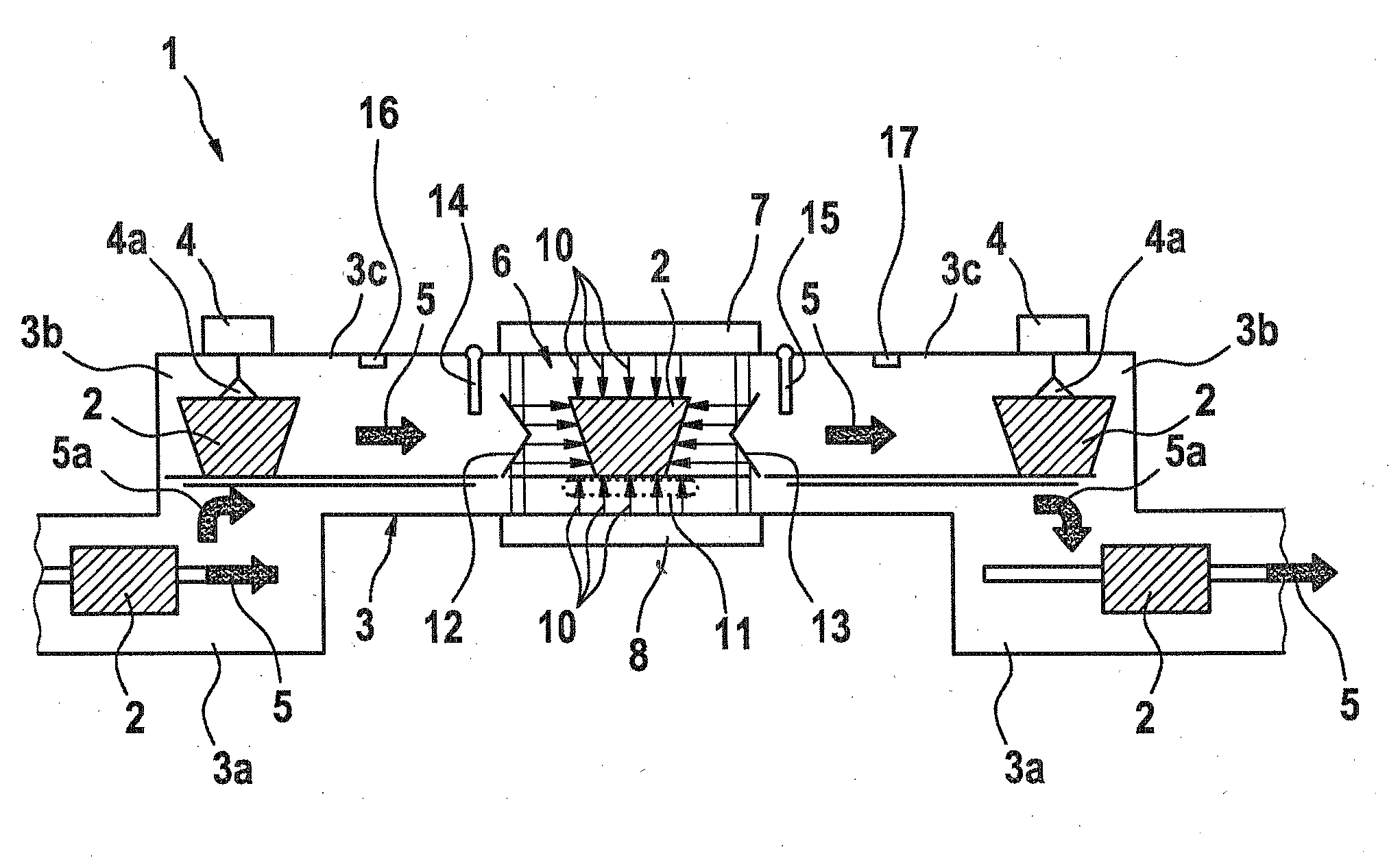 Apparatus and method for treating formed parts by means of high-energy electron beams