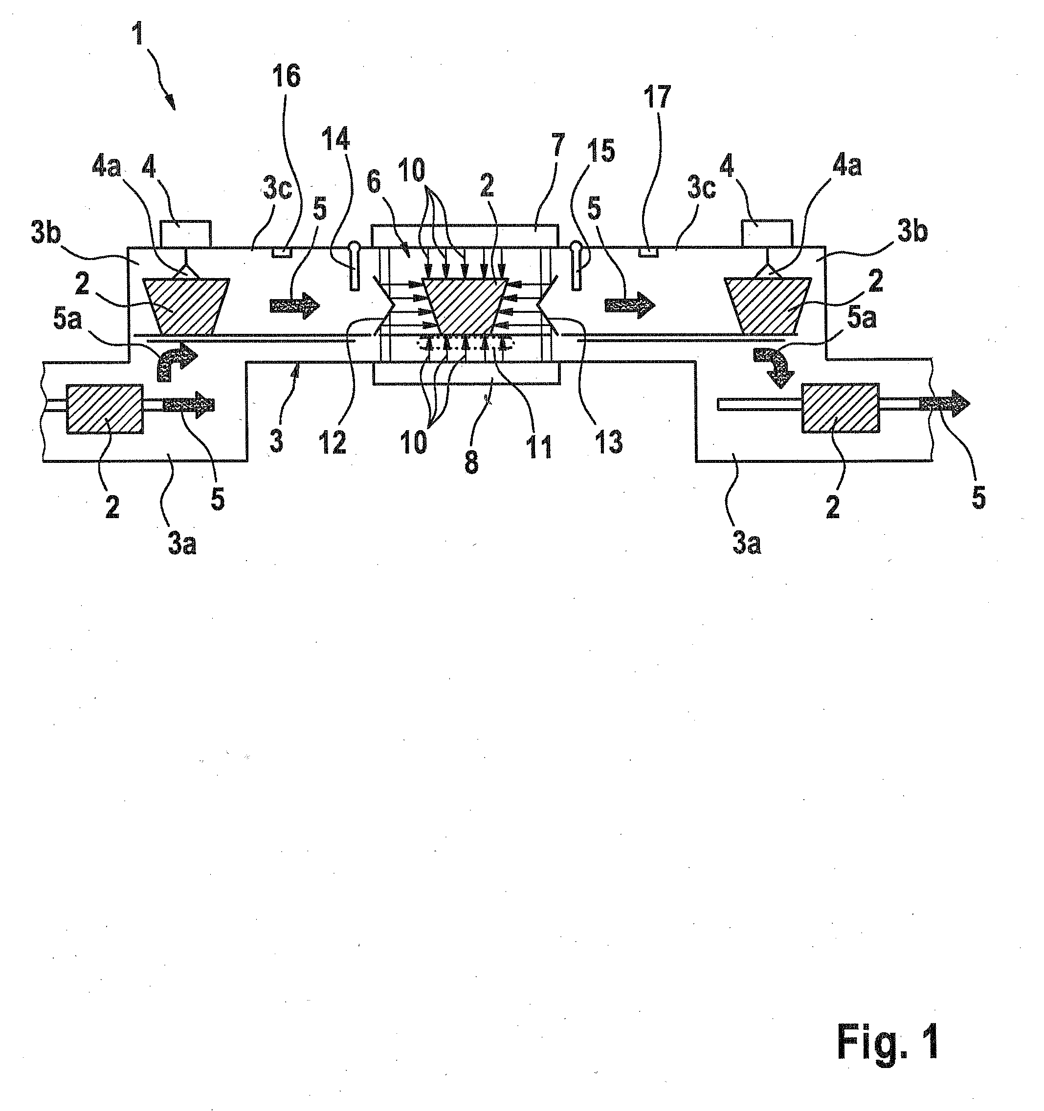 Apparatus and method for treating formed parts by means of high-energy electron beams