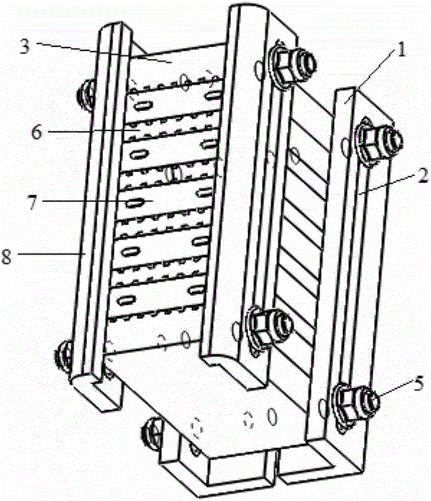 Battery charging and discharging test fixture shared by multiple batteries