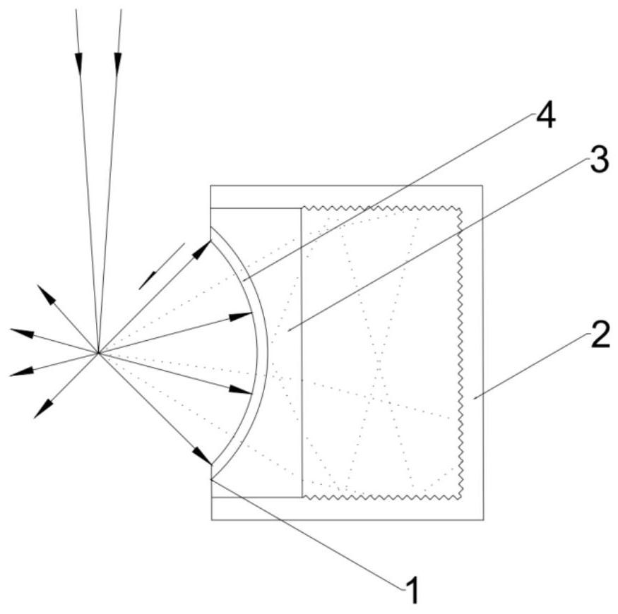 A Dichroic Curved Mirror Structure for Improving the Signal-to-Noise Ratio of a Fluorescence Detector