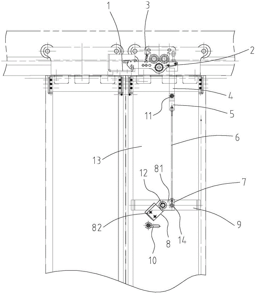 An elevator door lock structure