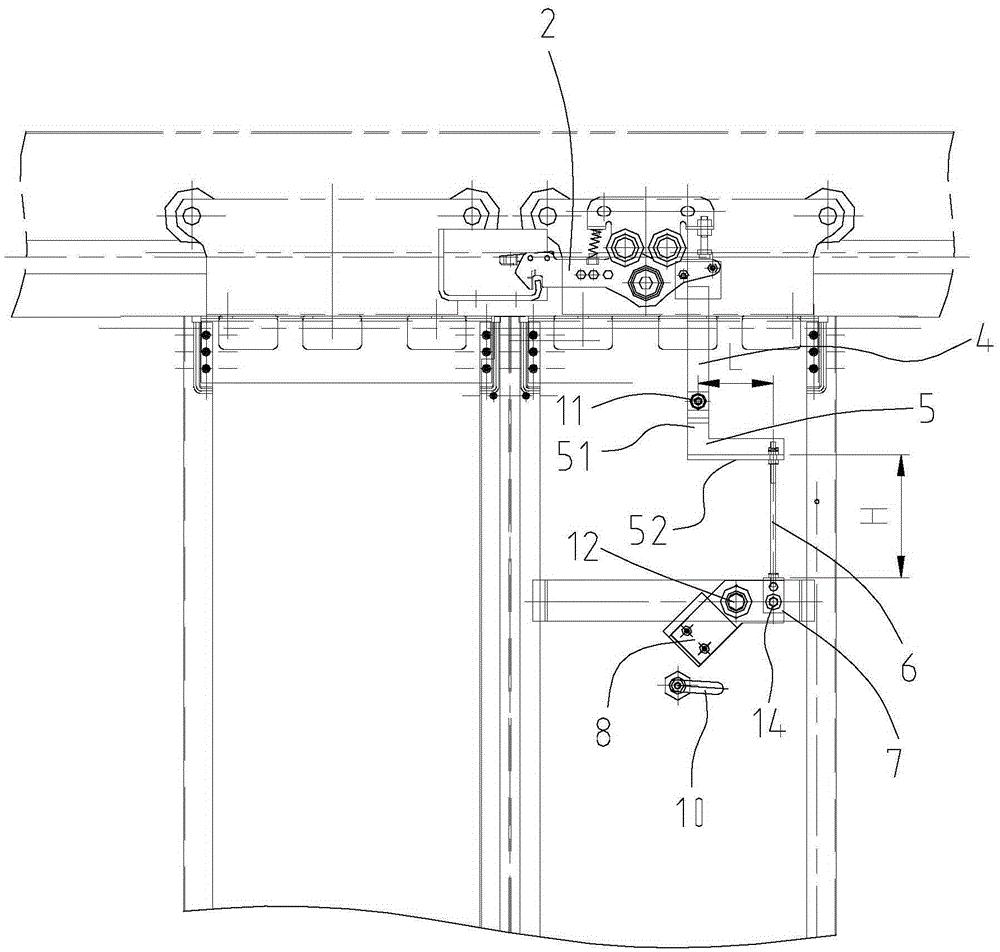 An elevator door lock structure