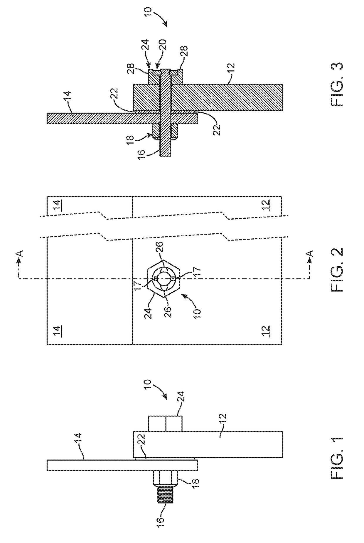 Connector for securing a snow plow blade to a supporting structure such as a moldboard