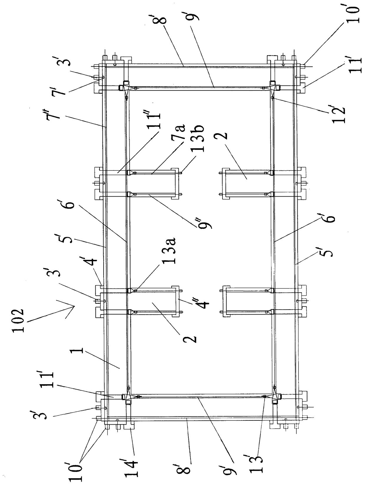 Earthen kiln folk house wall prestressed reinforcement structure