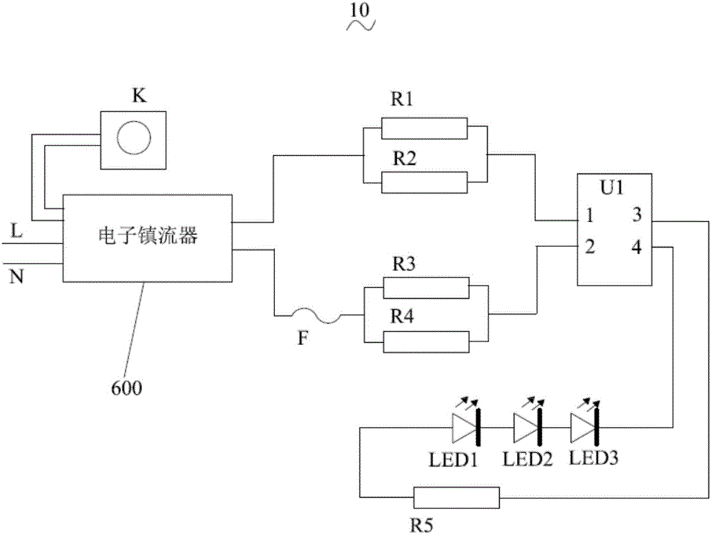 LED power circuit with dimming function