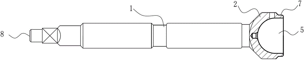 Valve rod for high-temperature high-pressure stop valve and machining method of valve rod