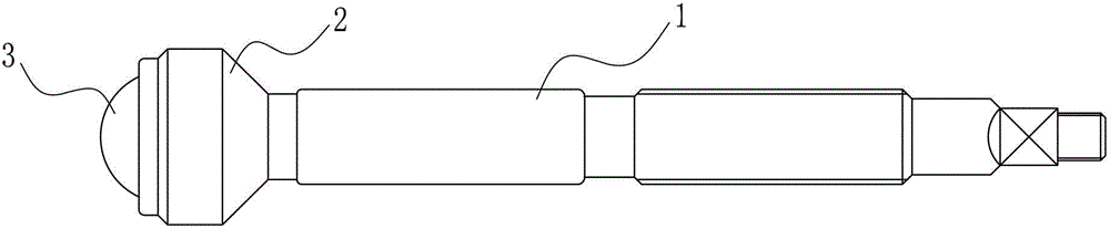 Valve rod for high-temperature high-pressure stop valve and machining method of valve rod