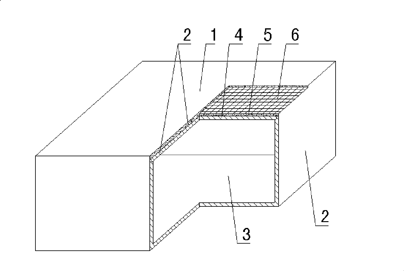 Hollow mold for filling cast-in-situ concrete