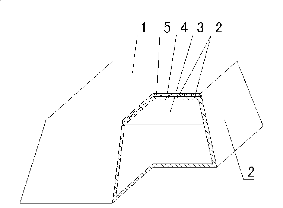 Hollow mold for filling cast-in-situ concrete