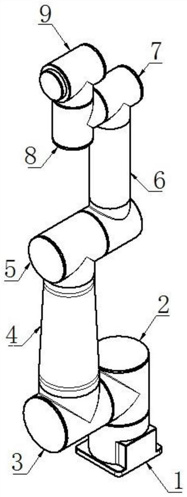 Underwater high-irradiation-resistant mechanical arm joint structure