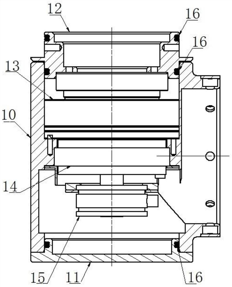 Underwater high-irradiation-resistant mechanical arm joint structure