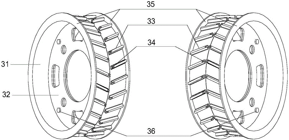 Two-piece type wheel hub used for non-pneumatic tire