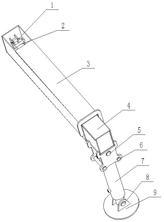 Automobile crane and rear supporting leg assembly thereof