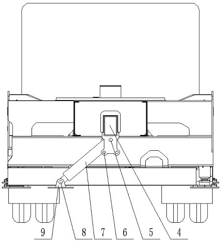 Automobile crane and rear supporting leg assembly thereof
