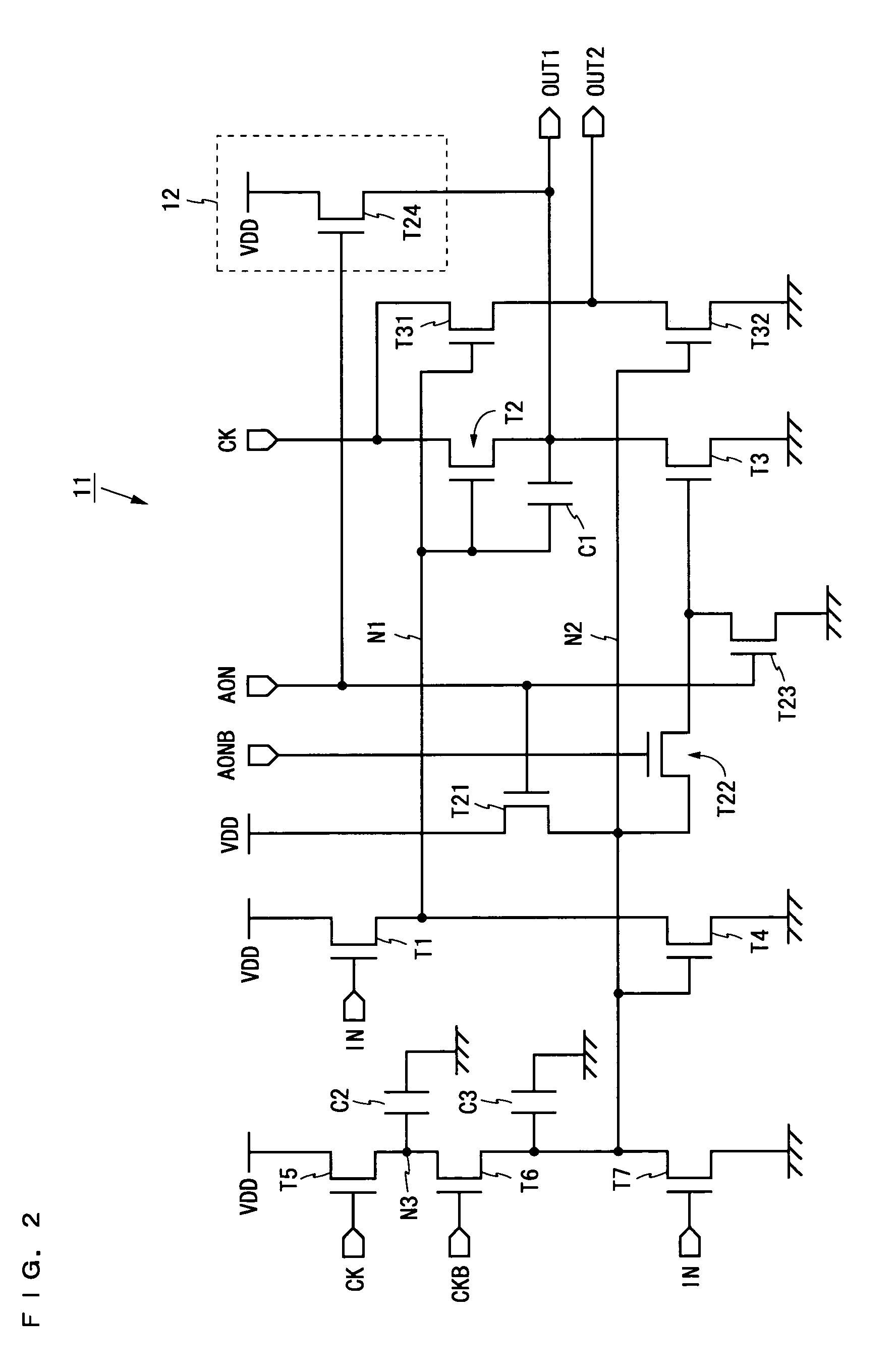 Shift register receiving all-on signal and display device