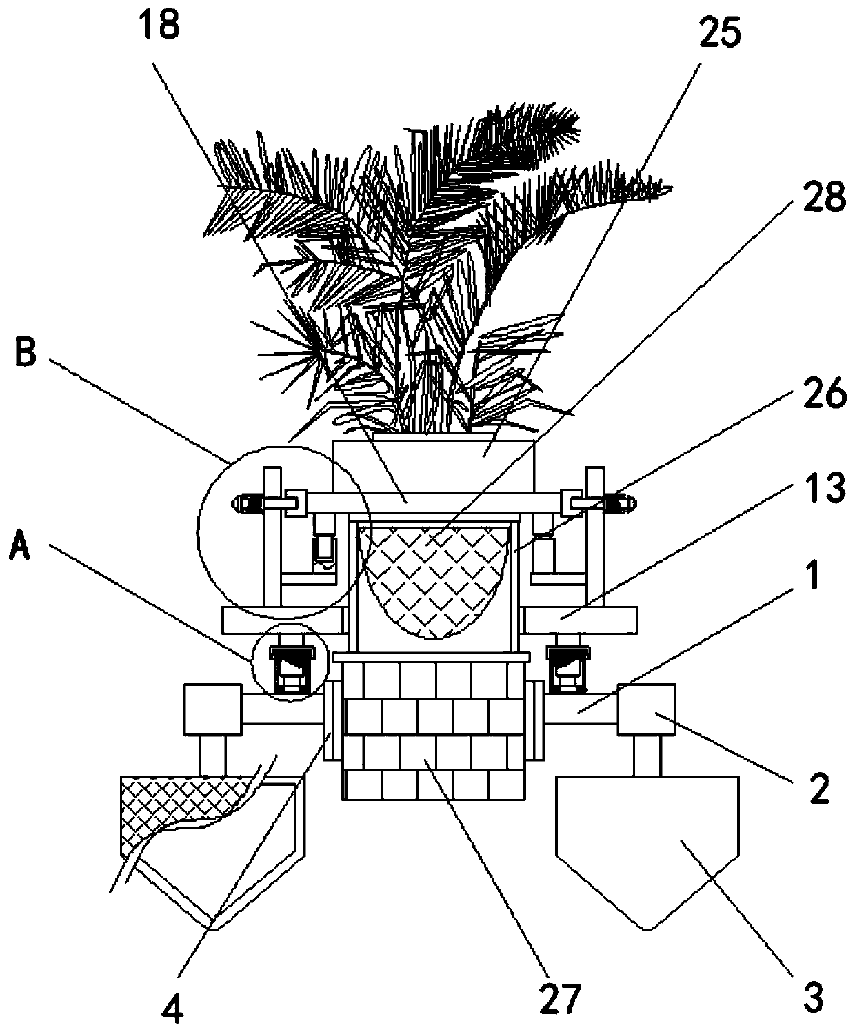 Aquatic plant platform structure for sewage treatment of rivers and lakes