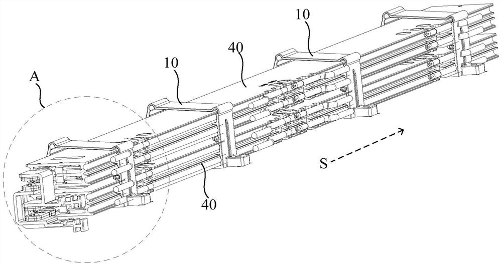 Assembly transmission assembly of phase shifters and base station antenna