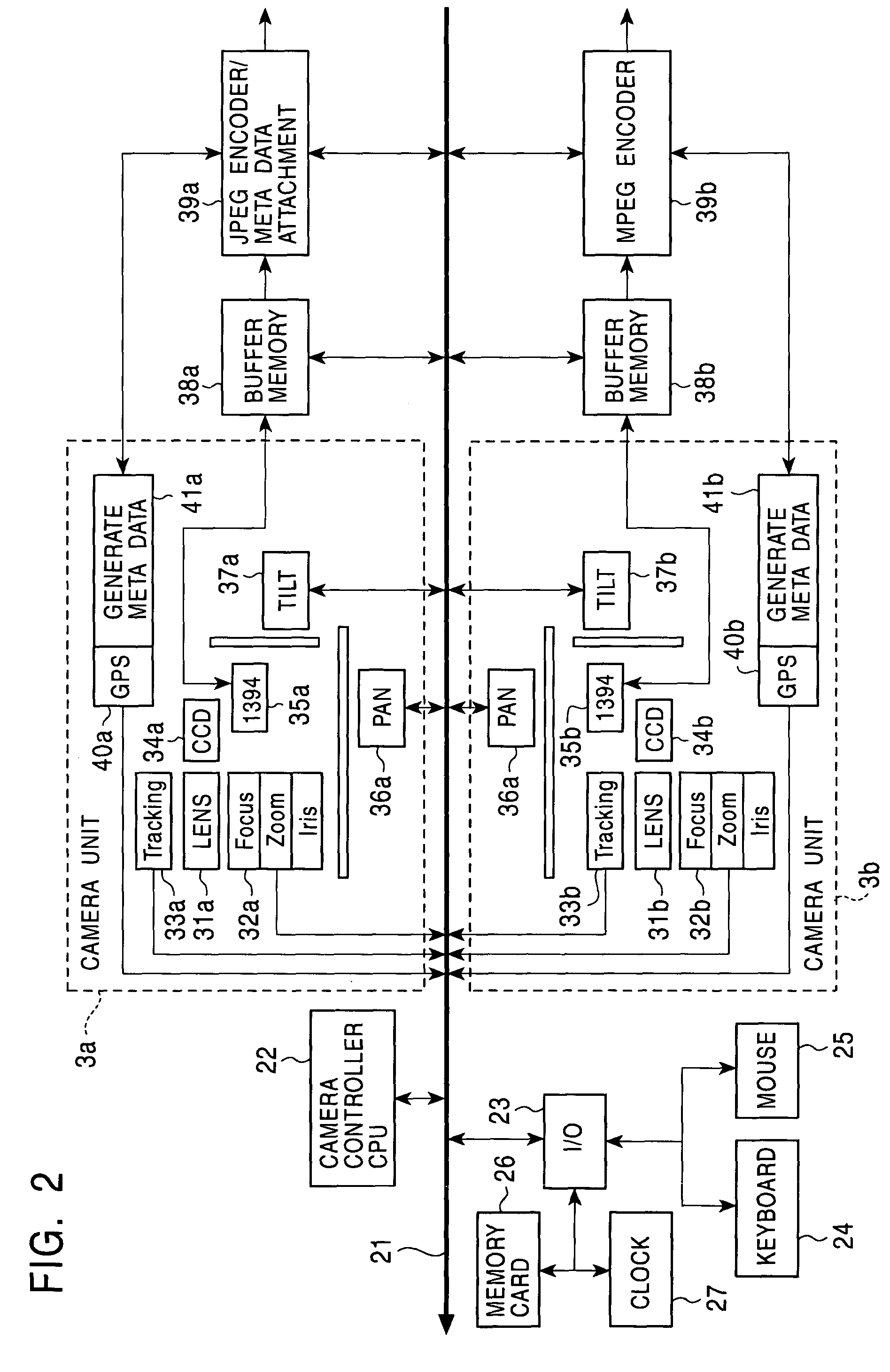 Camera surveillance system and method for displaying multiple zoom levels of an image on different portions of a display